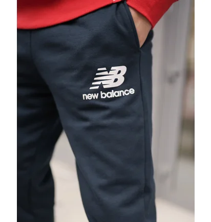 Штани чоловічі New Balance Nb Ess Stacked Logo Black MP03558ECL