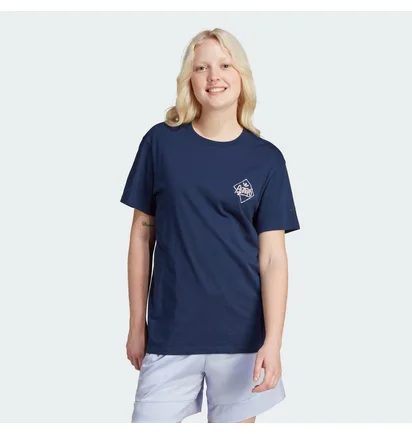 Футболка жіноча Adidas Watermark Graphic Tee Blue IU2488