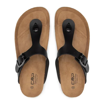 Тапочки женские Cmp Eco Mymosa Wmn Flip Flop Black/Brown 3Q91036-U901