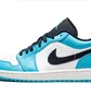 Кросівки чоловічі Air Jordan 1 Low White/Light Blue 553558-144