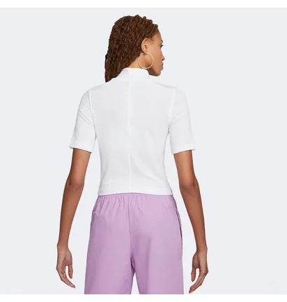 Футболка женская Nike Nsw Essntl Rib Mock Ss Top White DV7958-100