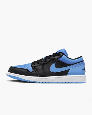 Кроссовки мужские Air Jordan 1 Low Shoes Black/Blue 553558-041