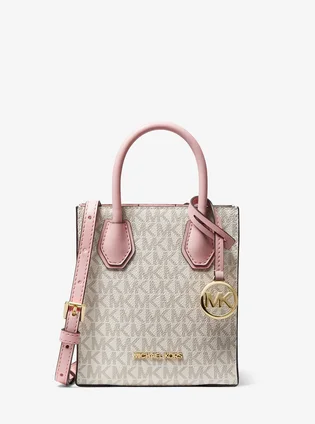 Сумка жіноча Michael Kors Mercer Extra-Small Logo And Leather Crossbody Bag Beige 35T1GM9C0I-PWD-BLSH-MLT-20385