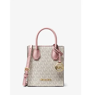 Сумка жіноча Michael Kors Mercer Extra-Small Logo And Leather Crossbody Bag Beige 35T1GM9C0I-PWD-BLSH-MLT-20385