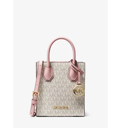Сумка женская Michael Kors Mercer Extra-Small Logo And Leather Crossbody Bag Beige 35T1GM9C0I-PWD-BLSH-MLT-20385