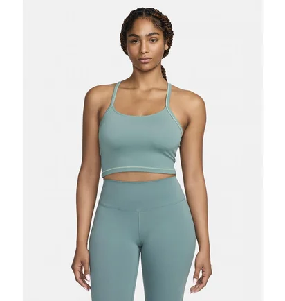 Топ женский Nike One Fitted Dri-Fit Cropped Tank Top Green FN3074-361