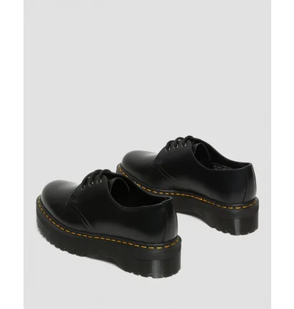 Туфли женские Dr. Martens 1461 Quad Platform Polished Smooth Black 25567001
