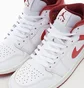 Кросівки чоловічі Air Jordan 1 Mid Se White Dune Red White FJ3458-160