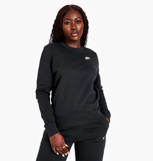 Світшот жіночий Nike Sportswear Club Fleece Crewneck Sweatshirt Black Dq5473-010