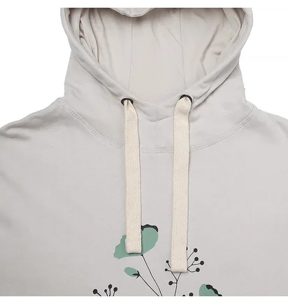 Худи женское Jeep Hooded Oversize Sweatshirt Botanical Print Beige O102606-J863