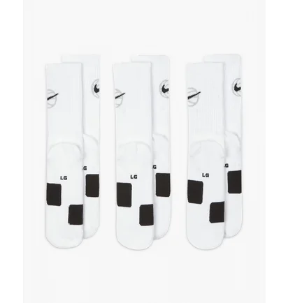 Носки унисекс Nike Everyday Crew Basketball Socks White (3 пары) DA2123-100