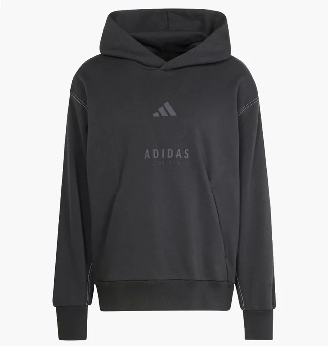 Худі чоловіче Adidas All Szn Fleece Graphic Sportswear Black JJ3665