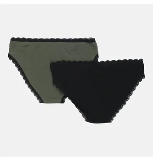 Трусики женские Manoukian Slips Black/Green (2 шт) 13890784-3