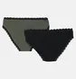 Трусики женские Manoukian Slips Black/Green (2 шт) 13890784-3