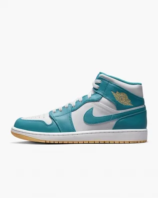 Кроссовки мужские Air Jordan Air 1 Mid Shoes White/Light Blue DQ8426-400