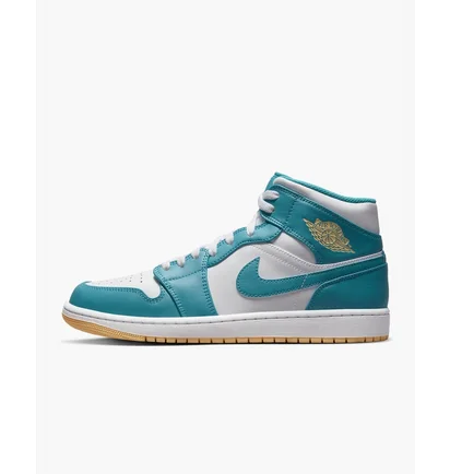 Кросівки чоловічі Air Jordan Air 1 Mid Shoes White/Light Blue DQ8426-400