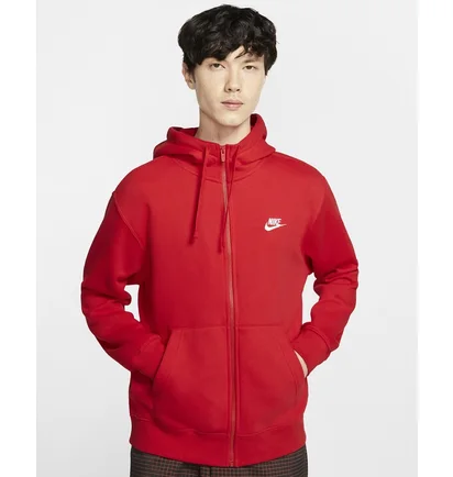 Толстовка чоловіча Nike Mens Full-Zip Hoodie Red Bv2645-657