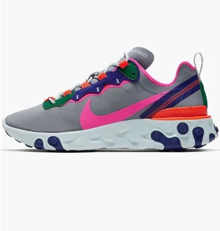 Кроссовки женские Nike React Element 55 Wolf Grey Fuchsia Bq2728-006