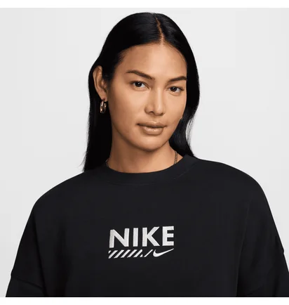 Світшот жіночий Nike Nsw Flc Os Crew Gls Black HM4318-010