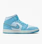 Кросівки жіночі Air Jordan Retro 1 Mid Se Casual Shoes Light Blue Dv1302-400