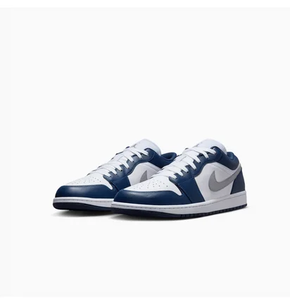 Кроссовки мужские Air Jordan 1 Low Midnight Navy Blue/White 553558-141