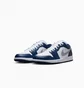 Кроссовки мужские Air Jordan 1 Low Midnight Navy Blue/White 553558-141