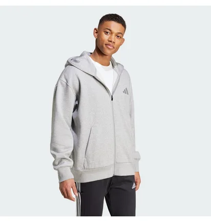 Толстовка чоловіча Adidas All Szn Fleece Full Zip Hoodie Grey IY4159