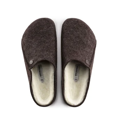 Тапочки чоловічі Birkenstock Zermatt Shearling Wool Felt Slippers Black 1016570