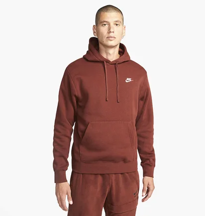 Худі чоловіче Nike Sportswear Club Fleece Brown Bv2654-217