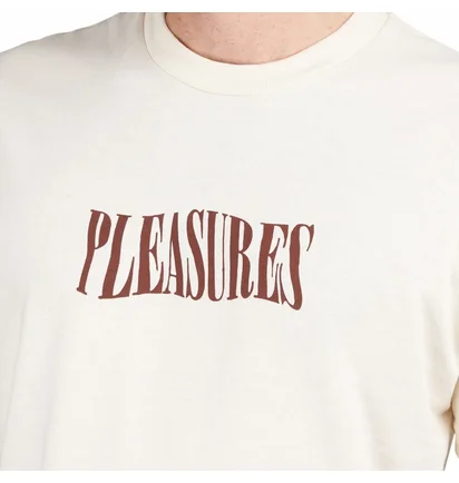 Футболка чоловіча Pleasures Party Logo T-Shirt Beige P21SU051-CREAM