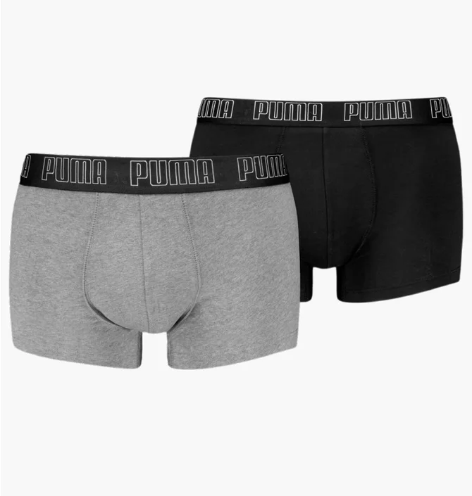 Трусы мужские Puma Everyday Trunk Grey/Black (2 шт) 938321-02