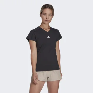 Футболка жіноча Adidas Aeroready Train Essentials Minimal Branding V-Neck Tee Black Hn5543