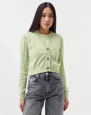 Кофта женская Han Kjobenhavn Han Kjobenhavn Cropped Cardigan Green F-131310