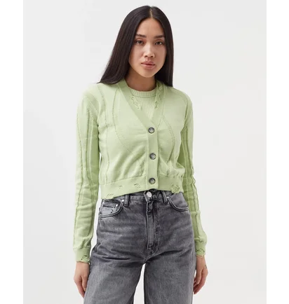Кофта жіноча Han Kjobenhavn Han Kjobenhavn Cropped Cardigan Green F-131310
