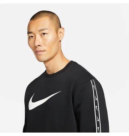 Свитшот мужской Nike Nsw Repeat Sw Crew Bb Black Dx2029-010