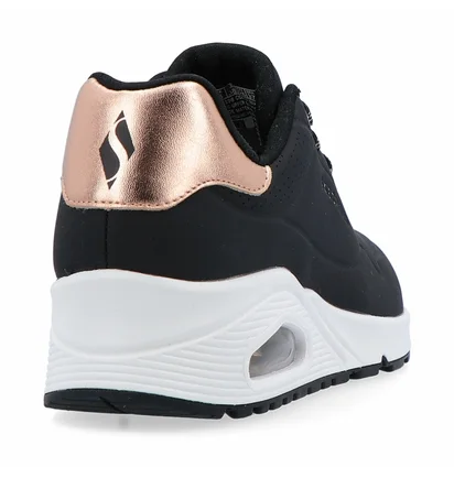 Кроссовки женские Skechers Uno Shimmer Away Black 155196-BLK