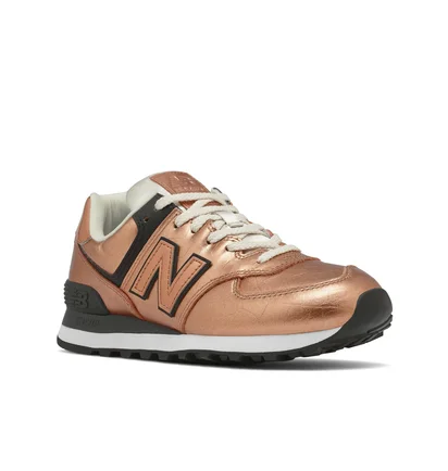 Кросівки жіночі New Balance 574 Metallic/Orange Wl574Px2