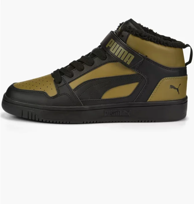 Кроссовки мужские Puma Mid Strap Winter Sneakers Black/Olive 386376