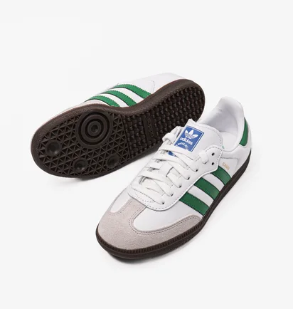 Кроссовки унисекс Adidas Samba Og White & Green White IG1024