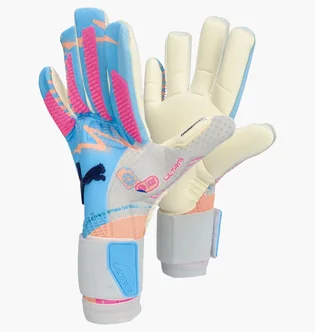 Перчатки вратарские унисекс Puma Ultra Ultimate Light Blue/Multi 042057-01