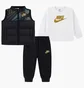 Спортивний костюм дитячий Nike Set - Puffer Vest/Blouse/Sweatpants Black/White 86N506-F66
