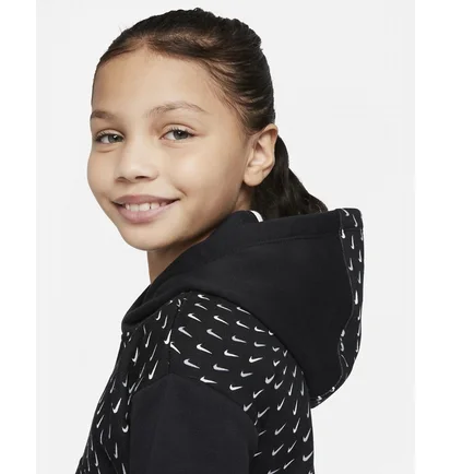 Худі дитяче Nike Big Kids (Girls) Printed Fleece Hoodie Black Dm8231-010
