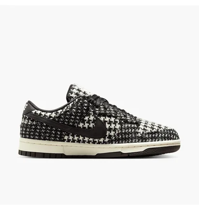 Кроссовки женские Nike Dunk Low Х Harris Tweed Black/White HQ5036-901