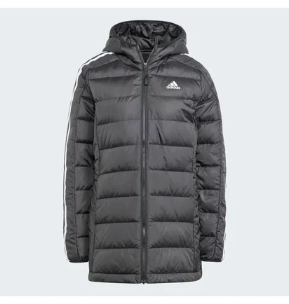 Парка жіноча Adidas Essentials 3-Stripes Light Down Hooded Parka Black HZ4428