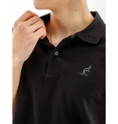 Поло мужское AUSTRALIAN Easy Pique El Polo R-Fit Black LSUPO0007-003