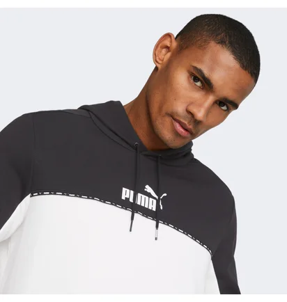 Худи мужское Puma Ess Block X Tape Hoodie White 675173-01
