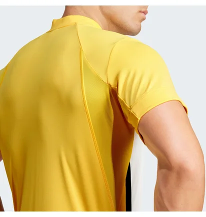 Футболка чоловіча Adidas Tennis Heat.Rdy Pro Freelift Henley Polo Shirt White/Yellow IS8969