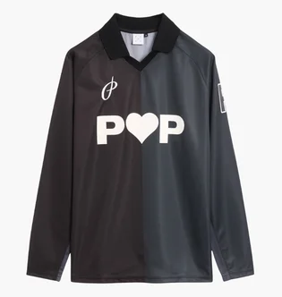 Лонгслів чоловічий Pop Trading Company Striped Sportif Black POPAW24-02-024