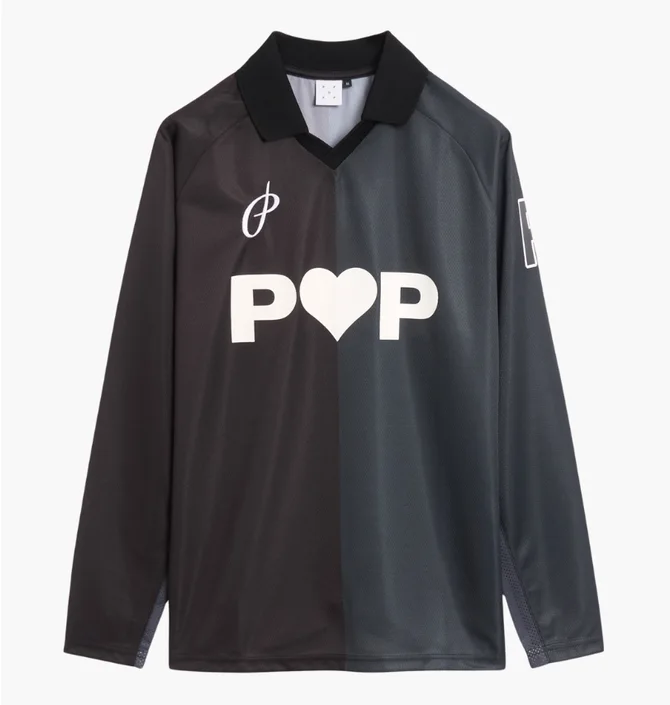 Лонгслів чоловічий Pop Trading Company Striped Sportif Black POPAW24-02-024