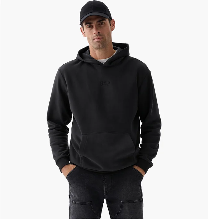 Худи мужское Gap Relaxed Vintage Soft Logo Hoodie Black 877969011